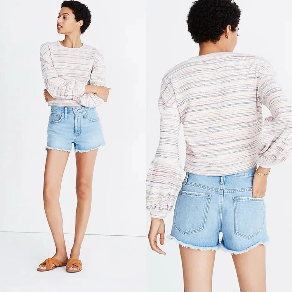 Madewell Relaxed Denim Shorts in Dunwoody Wash Blue Size 26